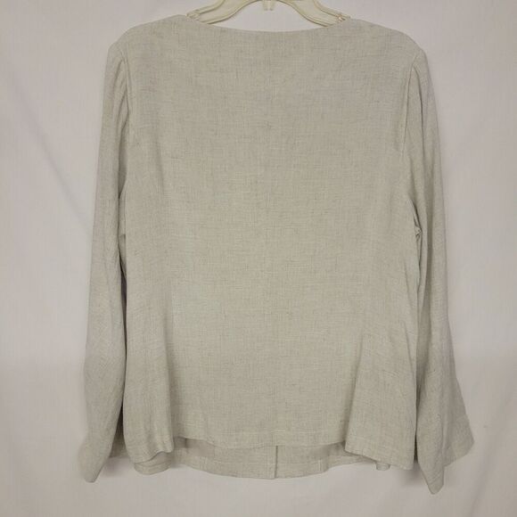 Monroe & Main Size 16W Oatmeal Anyone For Brunch  (Jacket Only) Linen Blend - Picture 2 of 7